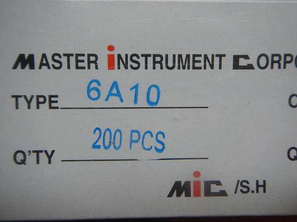 500Pcs 6A10 6A 1000V 1KV 6 Amp Axial Rectifier Diode 6a10 New (braid)