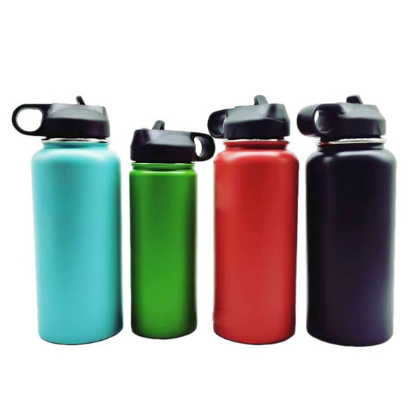 18oz/32oz/40oz Vacuum water bottle Insulated 304 Stainless Steel Water Bottle Wide Mouth big capacity travel water bottles With Filp Lids