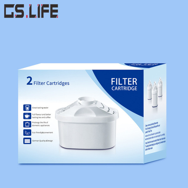 Household Water Pitcher Parts Filter 2 PCS Filters Cartridges Water Purifier Filter Cartridge for Water Purifier Bottle