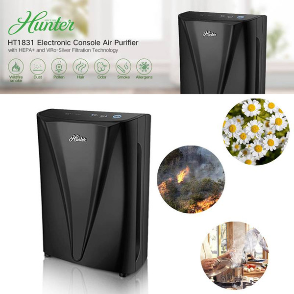 2 in 1 Air Purifier With ViRo-Silver Pre-Filter And HEPA+ Filter With Timer Home Air Cleaner With Timer 3 Speed