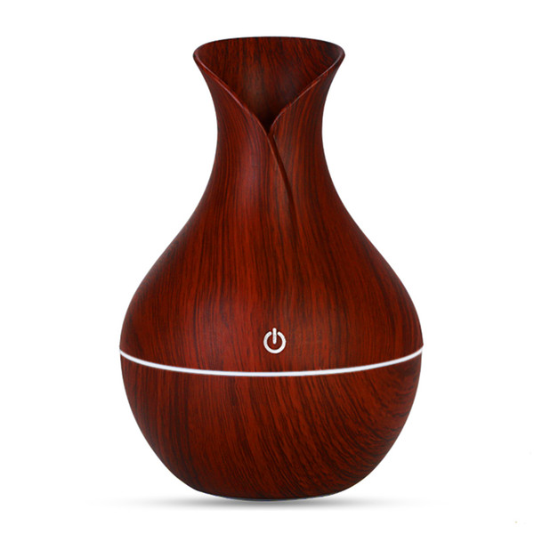 Essential humidifier aroma oil diffuser Wood Grain ultrasonic wood air humidifier USB cool mini mist maker LED lights for home