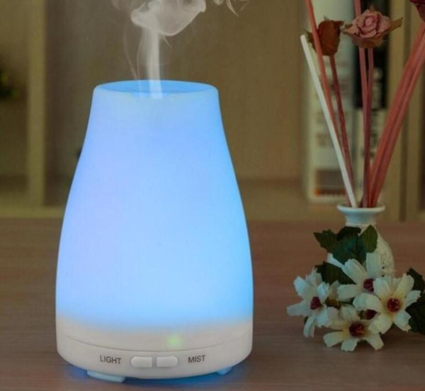 New High Quality 100ml 7 Color LED Humidifier diffuser for aromatherapy diffuser ultrasonic essential oil diffuser DHL Free Shipping