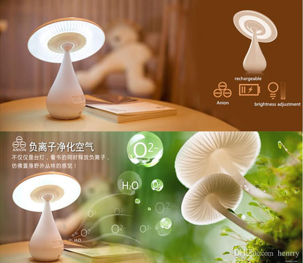 20pcs a bag Mushrooms air purifier lamp, mushroom innovative new table lamps desk lamps bedside lamps, anion purifier Nightlight