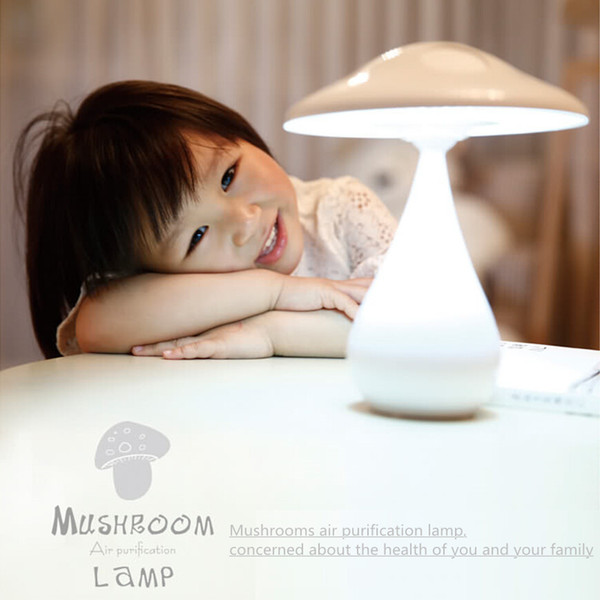 Mushrooms air purifier lamp, mushroom innovative new table lamps 5pcs a bag, desk lamps bedside lamps, anion purifier Nightlight