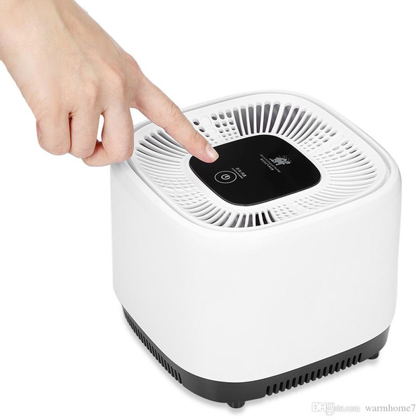 Portable Mini DC12V Air Purifier Cleaner Desktop Anion Sterilization 3-Layer Filtration Remove Cigarette Smoke Odor Bacteria TB