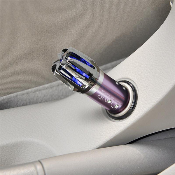 Car Air Purifier Air Anion Ionic Fresher Oxygen Bar Ozone Ionizer Interior Accessories DC12V Air Cleaner