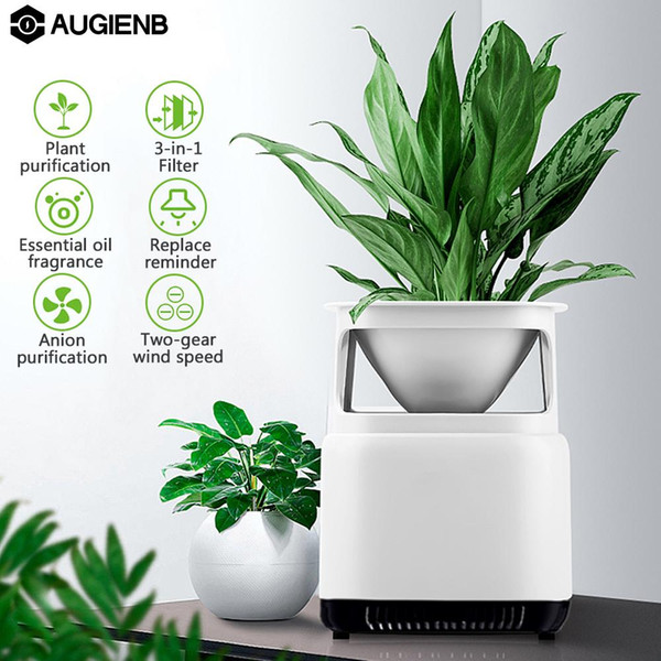 Augienb Negative Ion Mini Micro-ecology Desktop Air Purifier With Filter Ozone Free Fresh Air with Flower Stand