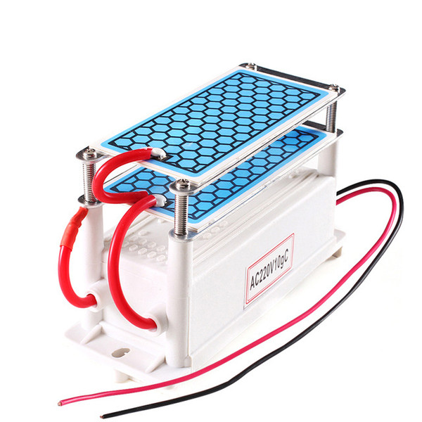 Portable Ceramic Ozone Generator 220V/110V 10g Double Integrated Long Life Ceramic Plate Ozonizer Air Water Air Purifier