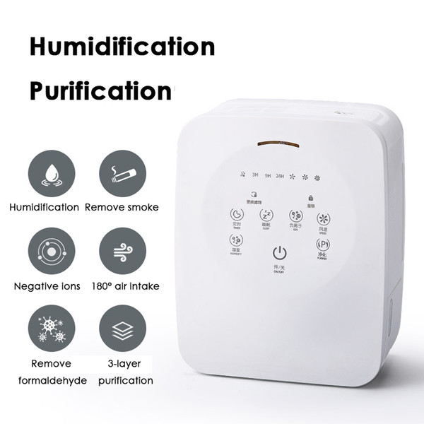 New Household Office Mini Air Purifier DC24V Negative Ions Air Cleaner Desktop Humidification Purification Humidifier 3 Gears