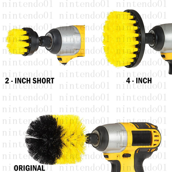 3 Pcs Power Scrub Brush Drill Cleaning Brush For Bathroom Shower Tile Grout Cordless Power Scrubber Drill