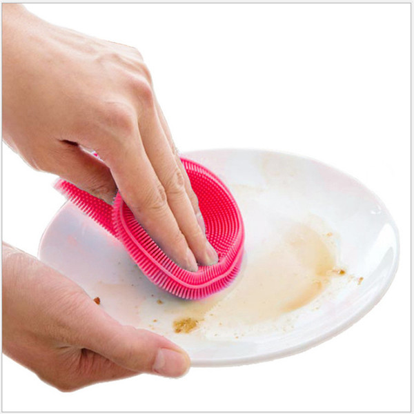 Pad Pot Pan Wash Brushes Magic Dish Bowl Cleaning Brushes Food Grade Silicone Cleaner Brushes Multifunction Kitchen Tools Scouring Hot Sale