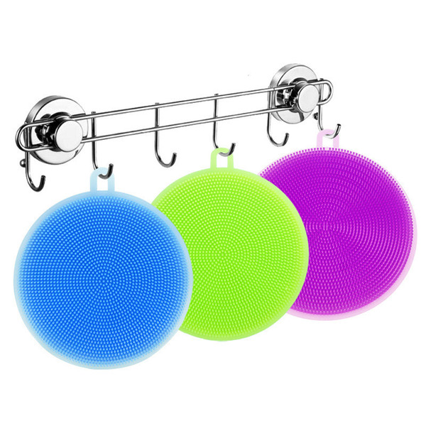 Multifunction Magic Dish Bowl Cleaning Brushes Food Grade Silicone Cleaner Brushes Scouring Pad Pot Pan Wash Brushes Kitchen Tools