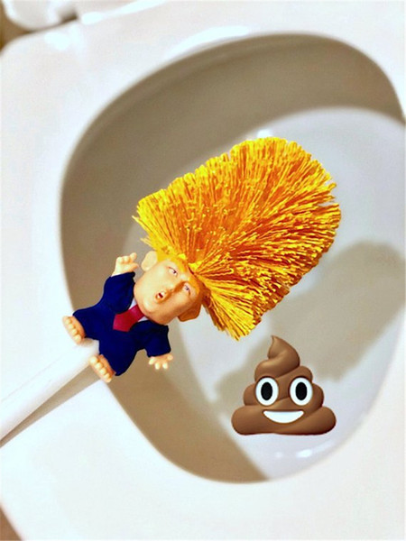 Creative Trump Toilet Brush Home Plastic Toilet Cleaning Tool Supplies 2020 Donald Trump Funny Handle Brushes Household Toilet Cleaner Hot