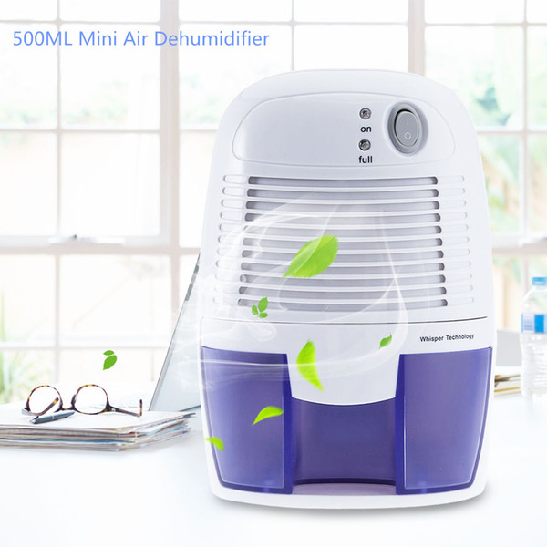 Home Mini Dehumidifier Air Dryer Moisture Absorber No noise Electric Cooling Dryer with 500ML Water Tank for Home Bedroom Office