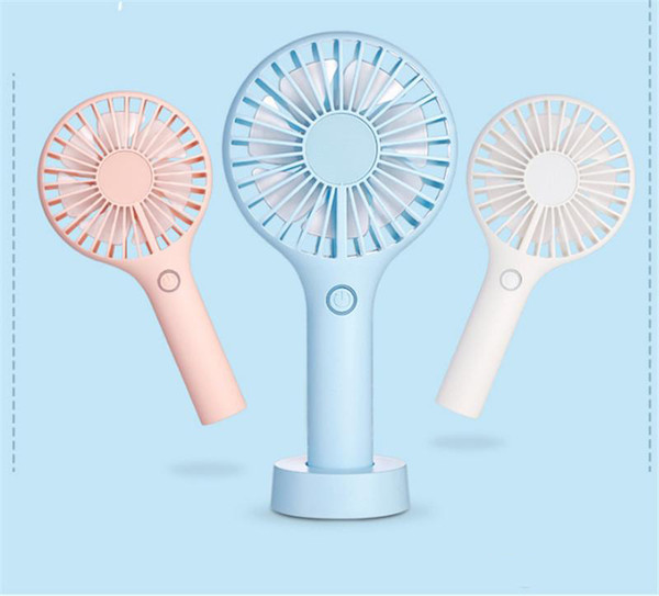 2019 Handy Usb Fan Handle Mini Charging Fan Snowflake Handheld Portable Home Office Gift Retail Box 3 Color