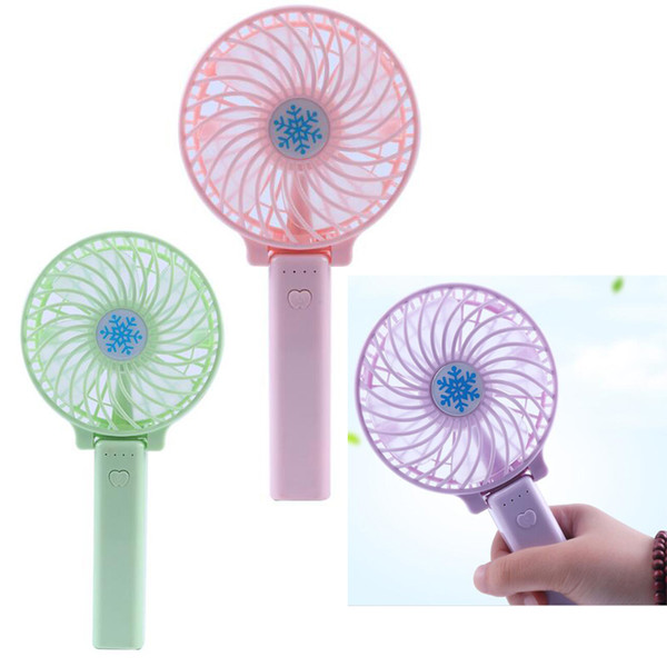 Handheld Fan Rechargeable USB Mini Portable Foldable Electric Desk Hand Held Pocket Handbag Fan Summer Fan Without Battery 6 colors USZ205