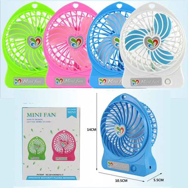 Mini USB Fan Portable Rechargeable Fans Air Cleaning Cooling Battery Operated For Indoor Outdoor Kids Table 18650 Battery