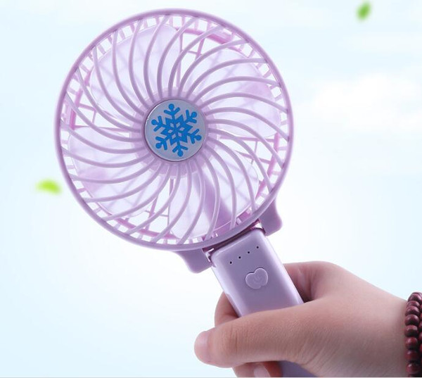 Handheld Fan Rechargeable USB Mini Portable Foldable Electric Desk Hand Held Pocket Handbag Fan Summer Fan Without Battery 6 colors USZ205