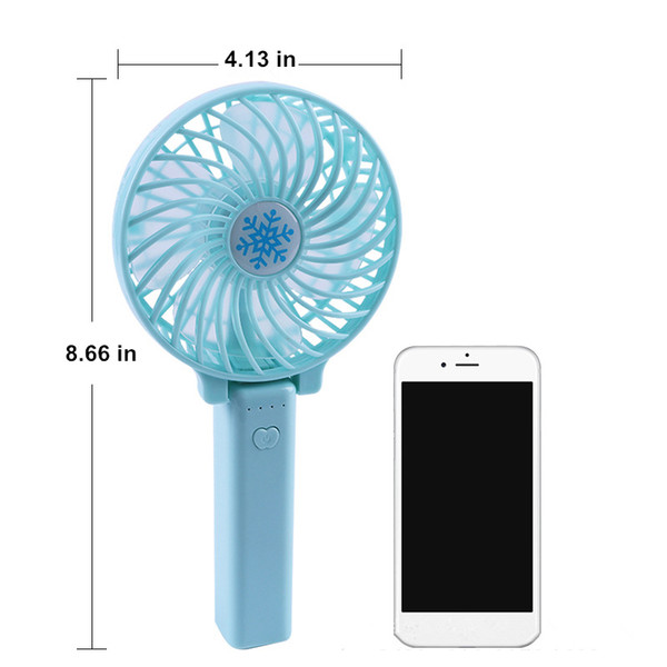 2019 Hot Handy Usb Fan Foldable Handle Mini Charging Electric Fans Snowflake Handheld Portable For Home Office Gifts RETAIL BOX Free Ship