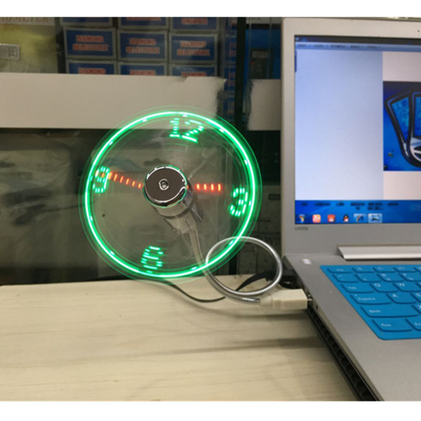 USB clock fan luminous clock USB true clock Led fan hot style gift fan