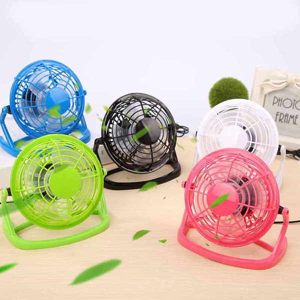 5 Color 4 Inch Portable Plastic USB Fan Plug Cooling Desktop Mini Electric Fan With Key Switch DEC282