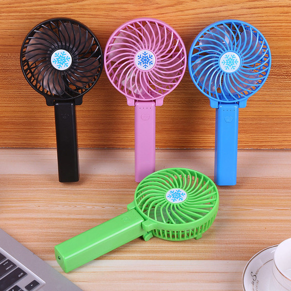 New USB Rechargeable Handheld Mini Fan Lithium Battery Portable Summer Energy Conservation Folding Cooling Fan fast shipping