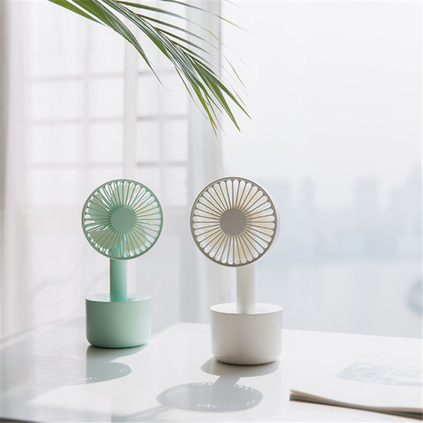 2019 New Small Daisy Fan DC5V USB Charging Handheld Desktop Fan Cute Small Flower Pot Summer Cooling Fan