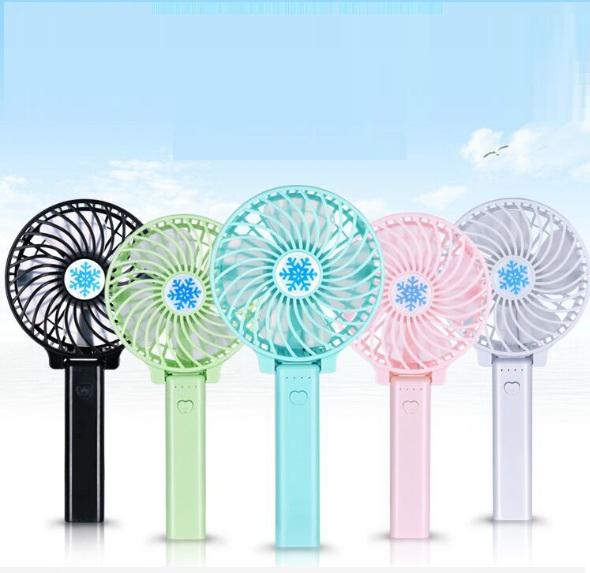 NEW Handy USB Fan Foldable Handle Mini Charging Electric Fans Snowflake Handheld Portable For Home Office Gifts RETAIL BOX dhlfree