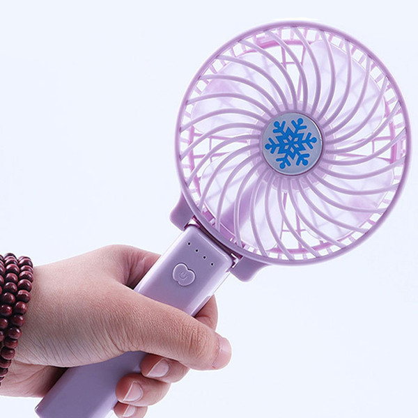 USB foldable snowflake mini handheld mini fan with three gears gift fan