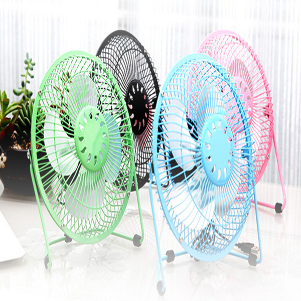 USB Electric Portable Fan 4 Inch Metal Head Fan 360 Rotate Metel Mute Radiator Mini Cooler Desktop Power PC Laptop Desk Fan