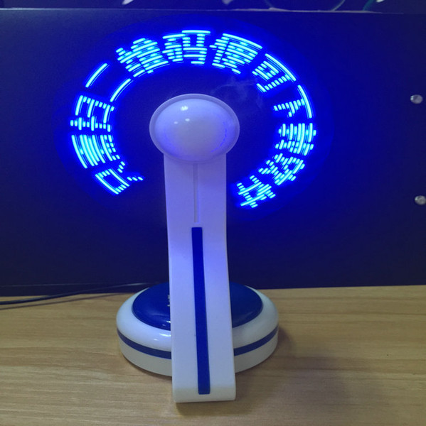 2016 Real Top Fashion Plastic Dhl free Shipping Bluetooth Wireless Usb Fan Using Your Mobile Phone Diy Words At The Fans Mini Portable Led