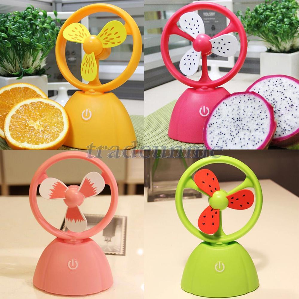 USB Rechargeable Mini Fruit Series Portable Touch Fan Air Cooler Cooling #TAE