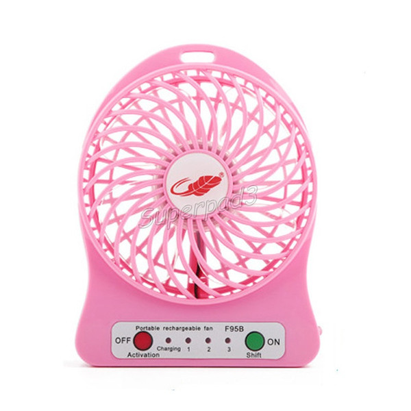 New Portable Palm-leaf fan Cute Mini USB Convenient Removable Lithium Battery Charging Desktop Small Cool 3 Speeds Fan with retail package