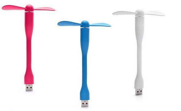 USB Fan Mini Portable Power-saving Adjustable Flexible for Power Bank PC Pad