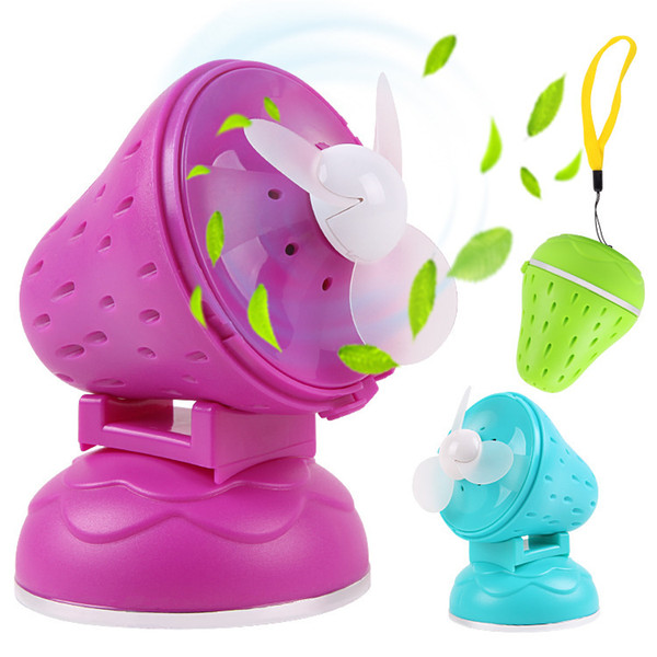 Cartoon mini fan with USB charging children's creative hand-held electric fan portable