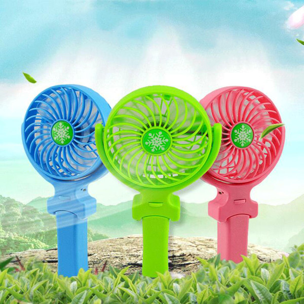 NEW Handy Usb Fan Foldable Handle Mini Charging Electric Fans Snowflake Handheld Portable For Home Office Gifts RETAIL BOX DHL