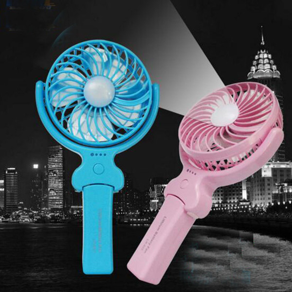 Light Usb Fan Foldable Handle Mini Charging Electric Fans Snowflake Handheld Portable For Home Office Gifts RETAIL BOX DHL