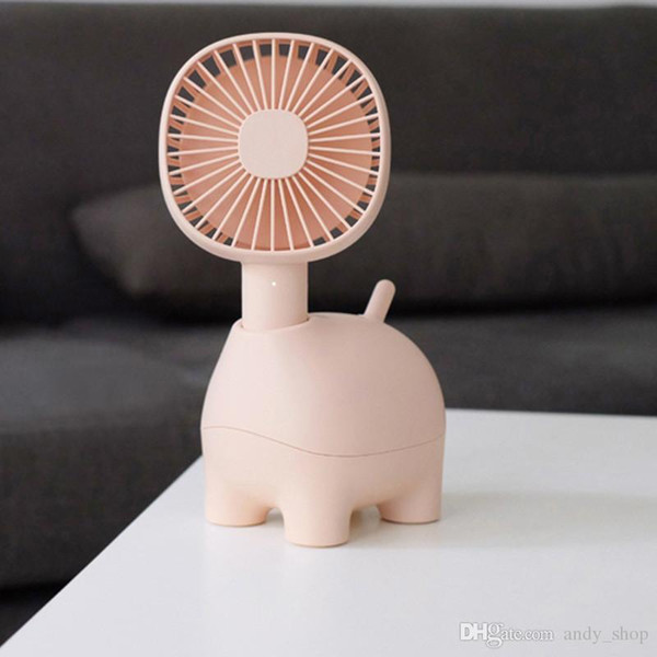 Cute Alpaca Style 3 Colors Built-in 1400mAh Battery Portable USB Summer Cooling Fan Desktop Mini Fan