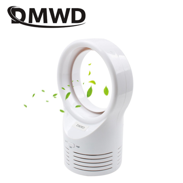 DMWD Mini Desktop Bladeless Cooling Fan Portable Handheld Air Conditioning Fan Electric Cooler Ventilator office home 110V 220V