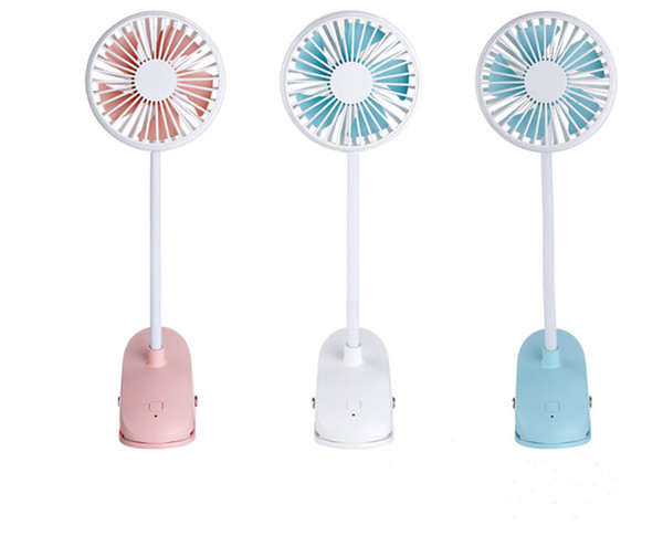 Portable Flexible Neck Mini Clip Fan Baby Crib Fan Rechargeable USB Desktop Cooling Fan Personal Handheld Fans Adjustable Speed Drop Ship