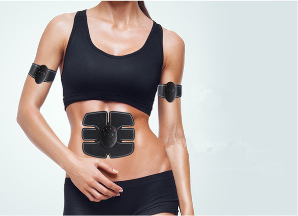 Abdominal machine electric muscle stimulator ABS ems Trainer fitness Weight loss Body slimming Massage with 6pcs replace gel pad