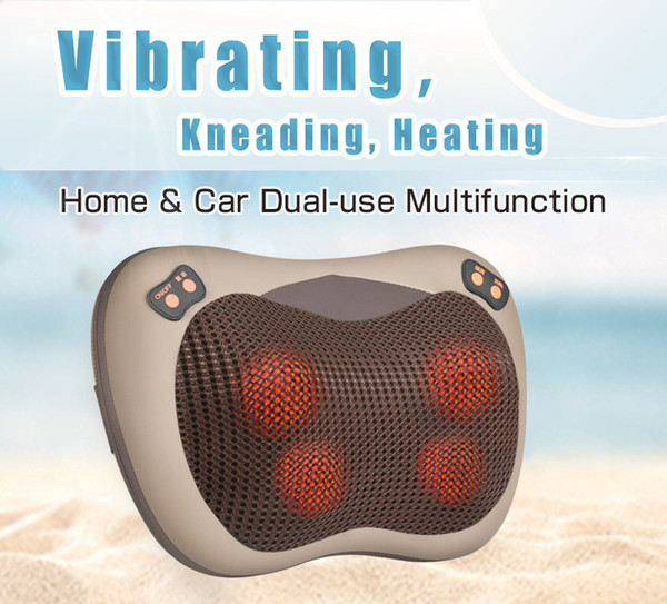 JinKaiRui Vibrating Kneading Neck Body Massager Hammer Pillow Infrared Shiatsu Electric Shoulder Back Massage Massages Car/Home