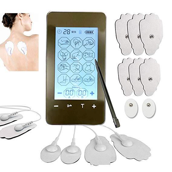 FALIY treatment equipment, 12 modes and 8 massagers for pain management and rehabilitation, treatment of neck back pain and muscle pain