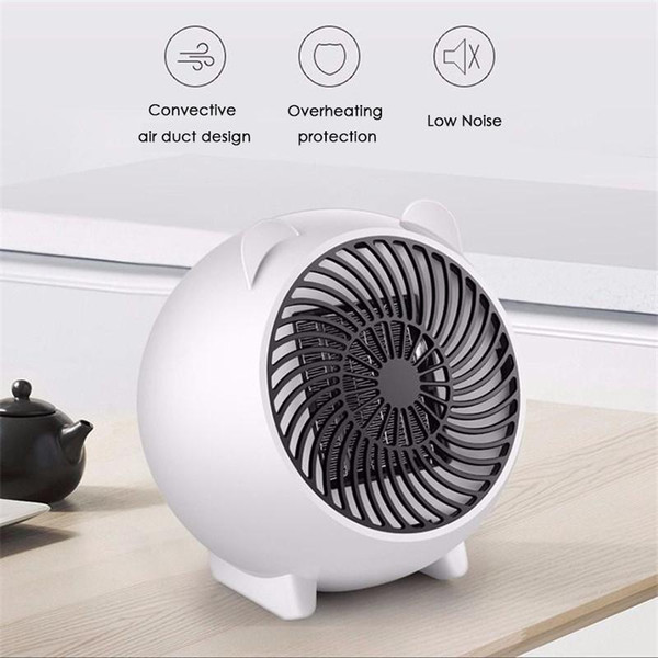 Mini 250W Electric Heater Portable Winter Warmer Hot Fan Personal Heater for Home Office Ceramic Small Heaters EU US Plug