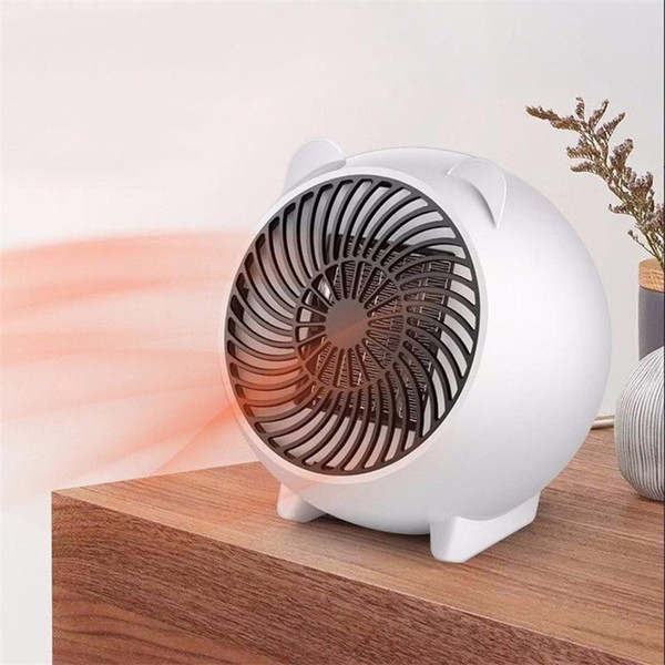 New Desktop Electric Heater Mini Portable Winter Hot Air Fan Intelligent Temperature Control Desktop Hands Feet Warmer EU US Plug