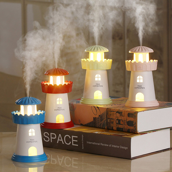 Creative lighthouse humidifier Home air purifier daily necessities car aromatherapy spray Fashion Portable Life Appliances Supplies