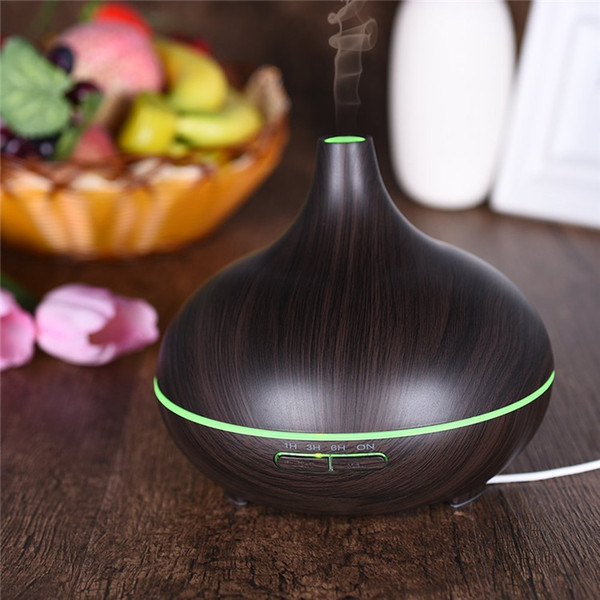 2017 FEA 300ml Essential Oil Diffuser Wood Grain Ultrasonic Aroma Cool Mist Humidifier for Office Bedroom Baby Room Study Yoga Spa