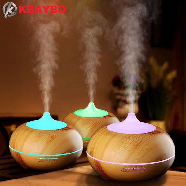 300ml Aroma Essential Oil Diffuser Wood Grain Ultrasonic Cool Mist Humidifier for Office Home Bedroom Living Room Study Yoga Spa