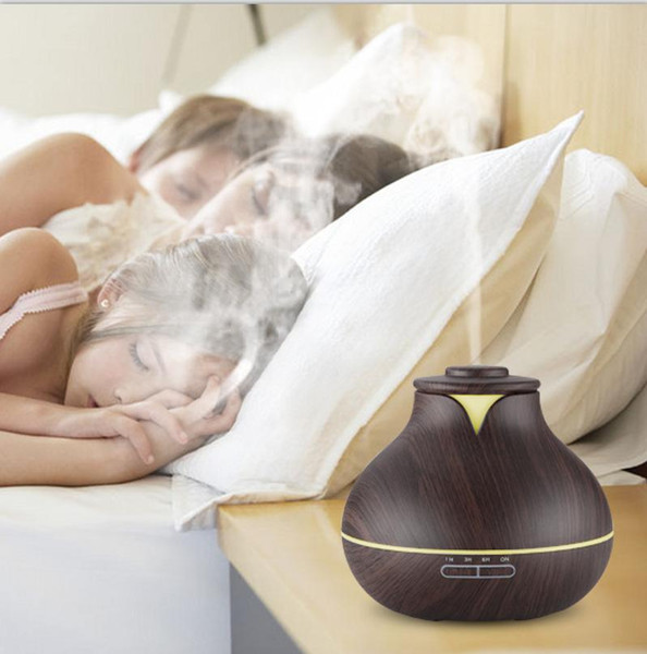 500ml Aroma Essential Oil Diffuser Ultrasonic Air Humidifier with Wood Grain 7Color Changing LED Lights electric aroma