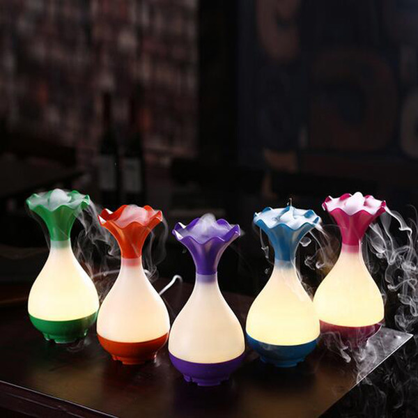 New Arrival USB Mini Ultrasonic Mute Jade Bottle Perfume Machine LED Night Light Humidifier Creative Gifts Small Humidifier